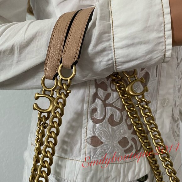 NWT Coach Retail Bryant Convertible Carryall Beachwood Leather Bag Crossbody - Picture 6 of 13